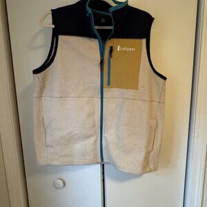 Cotopaxi Women’s Teca Fleece Vest – Cream/Navy/Gold – XL
